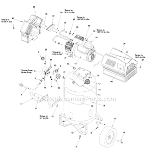Part Location Diagram of D24531 Black and Decker Label Perf 2STG 120V